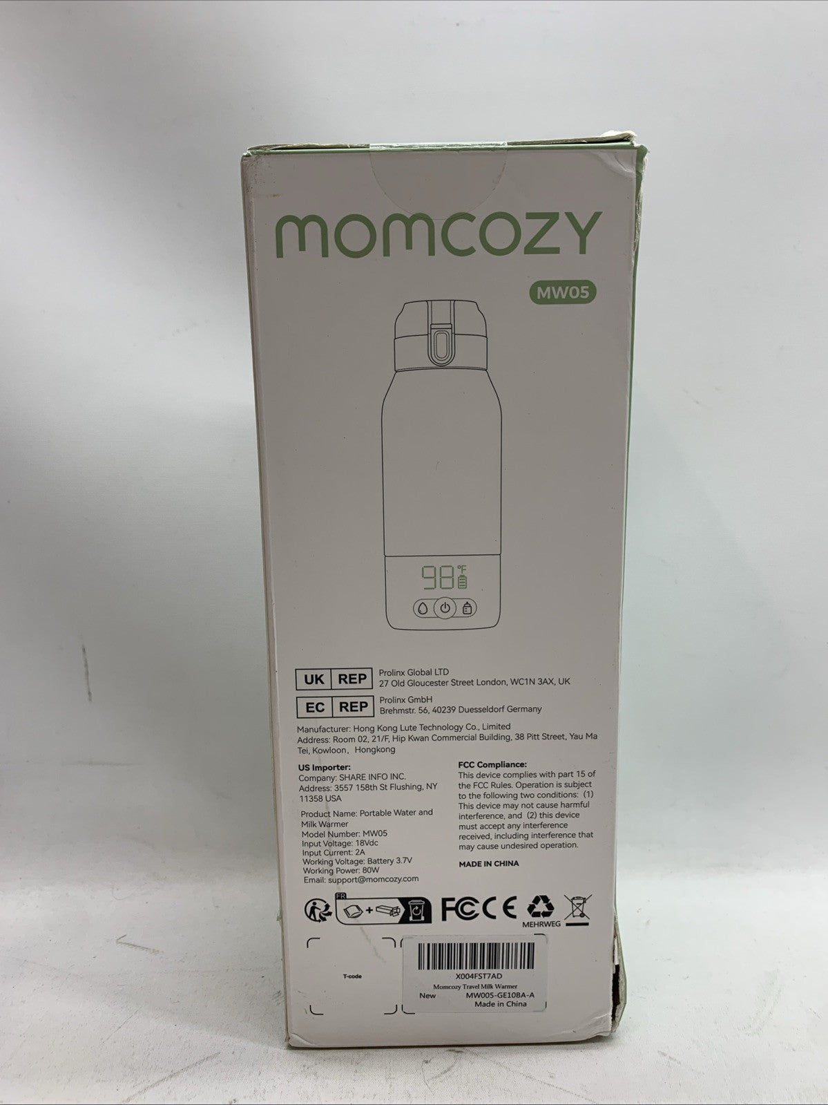 Momcozy Portable Milk Warmer for Travel Dual Heating Modes Breast Milk & Water
