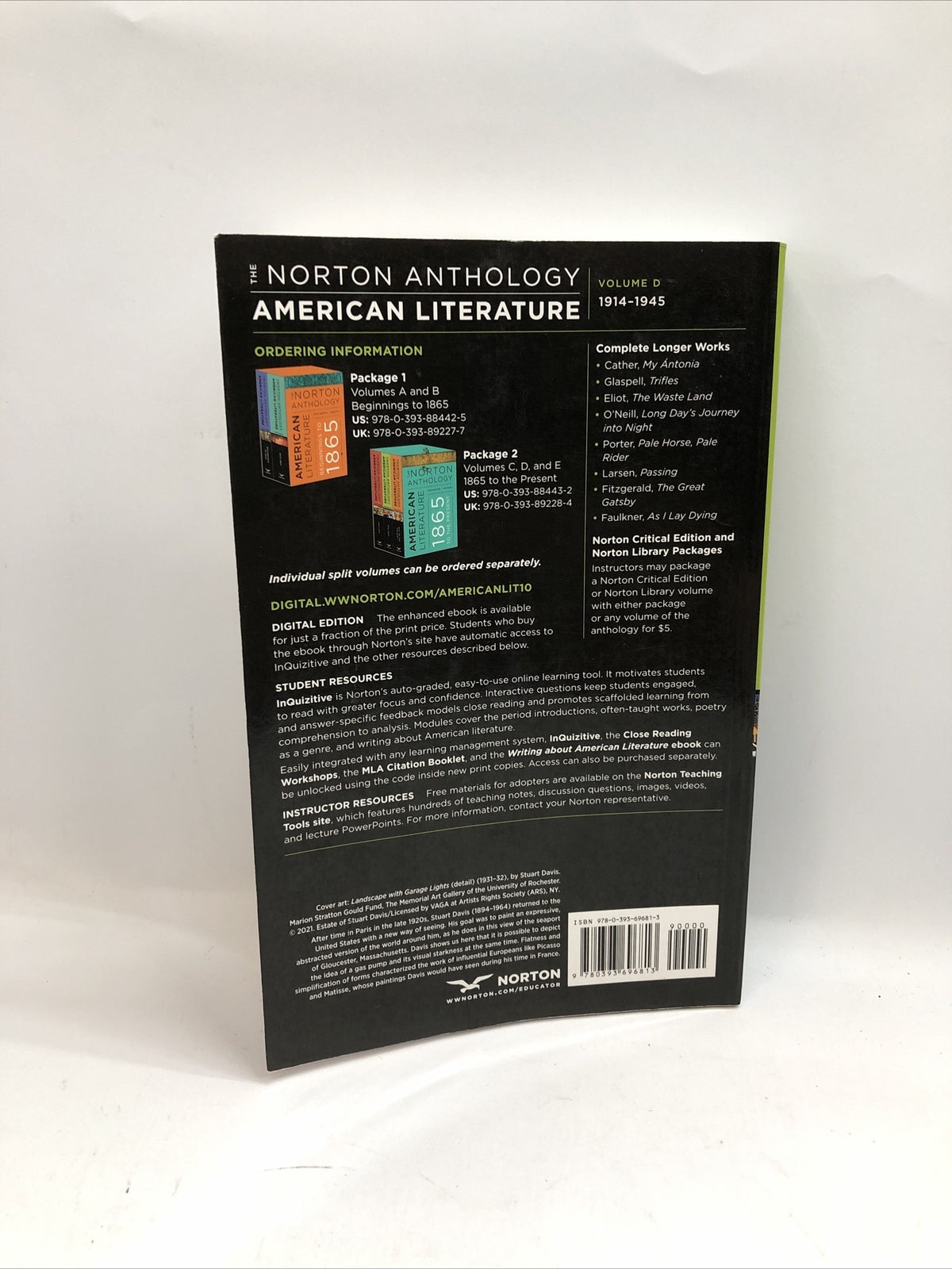 The Norton Anthology of American Literature 1914-1945 10th Paperback by Levine