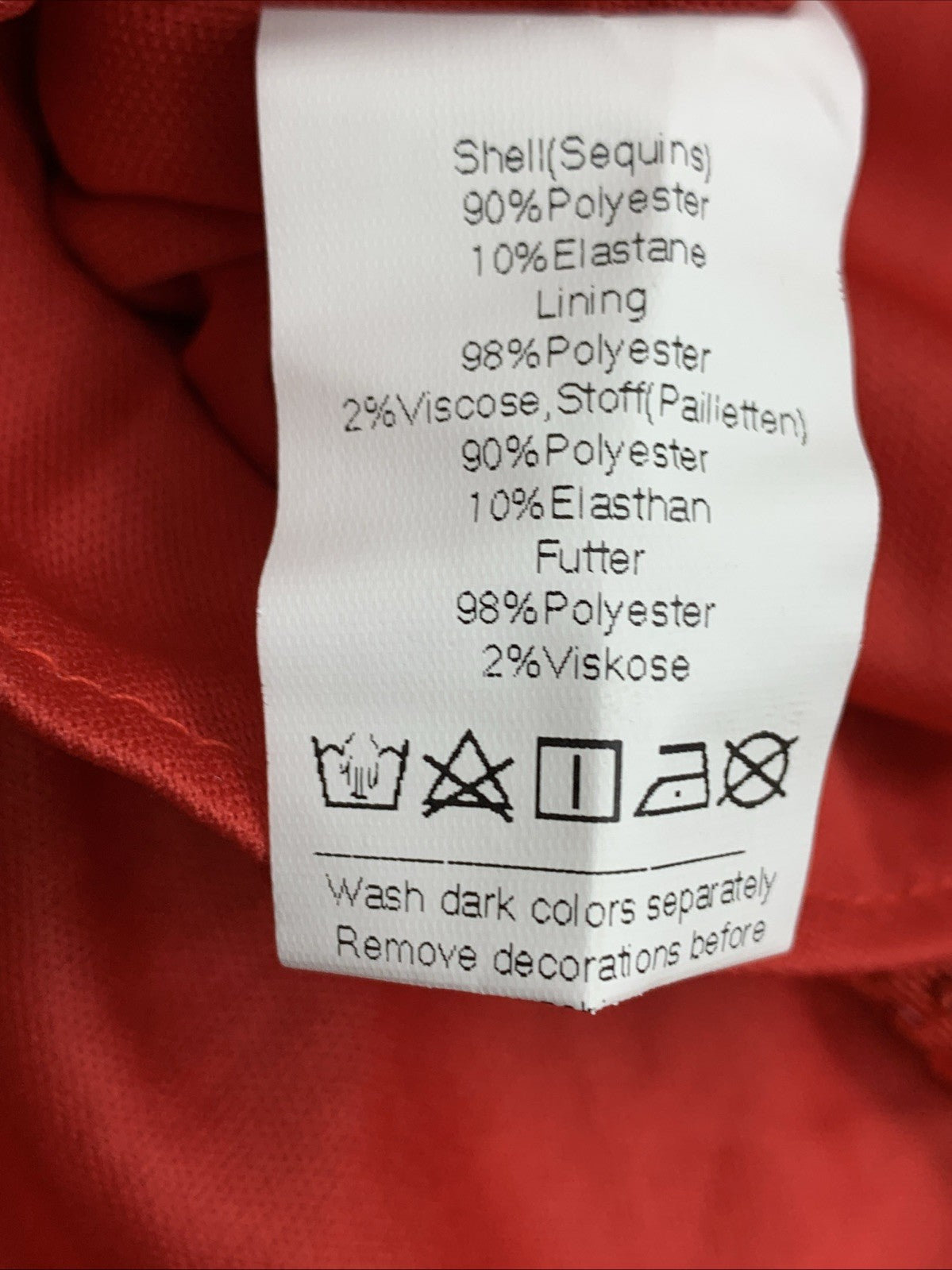 Grace Karin Womens Sequin One Shoulder Dress Party Cocktail Wedding Size M Red