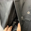 London Fog women's black trench coat with long sleeves, hood, and pockets, featuring a classic stylish design.