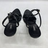 Nine West Womens Reina Black Faux Leather Heels Sandal WNREINA3 Shoes Size 9M