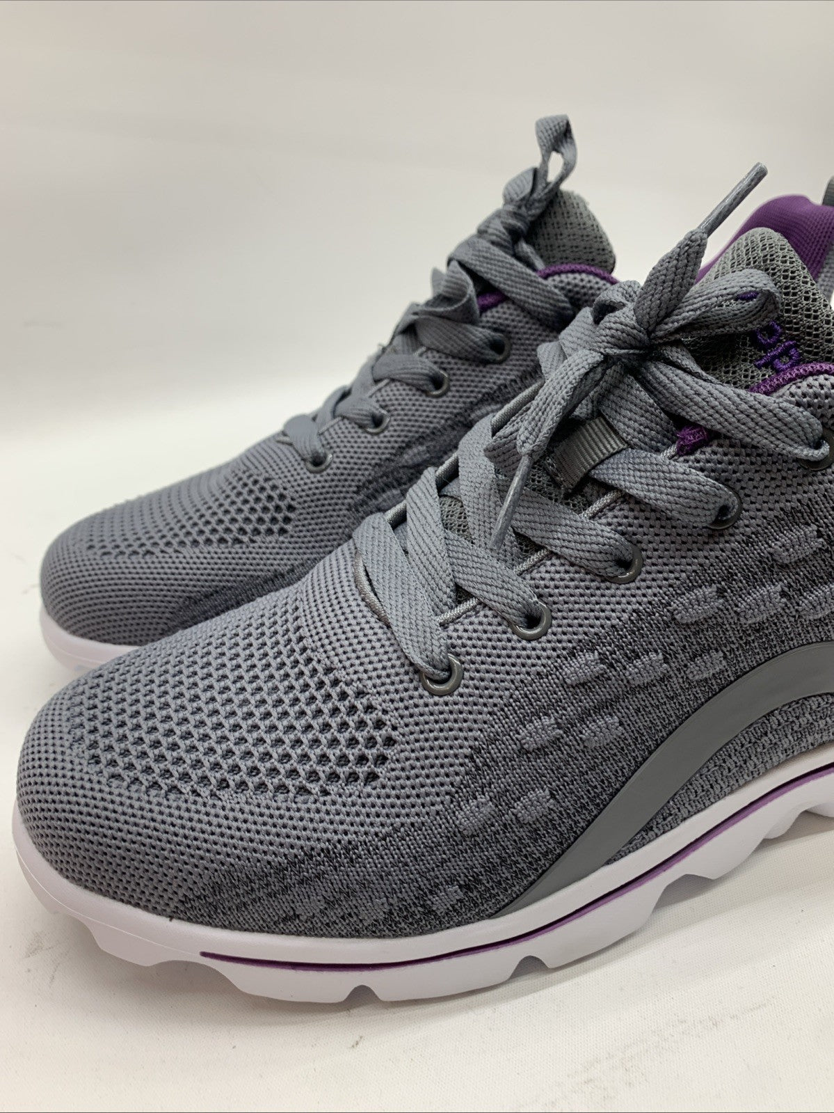 Propet Travelactiv Axial Walking Womens Grey Athletic Shoes Size 9.5 XX(4E) Lace