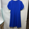 DKNY Women's Short Open Sleeve Ruched Sheath Mini Dress Solid Royal Blue Size 6