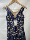 Dress The Population Embellished Fit & Flare Dress Size Small V-neck Sleeveless