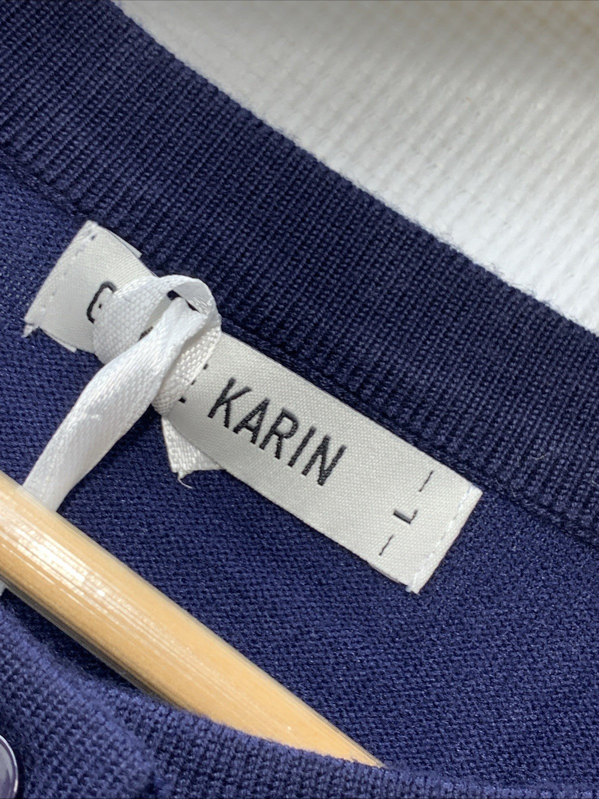 GRACE KARIN Women's Long Sleeve Button Up Cable Knit Cardigan Size L Navy Blue