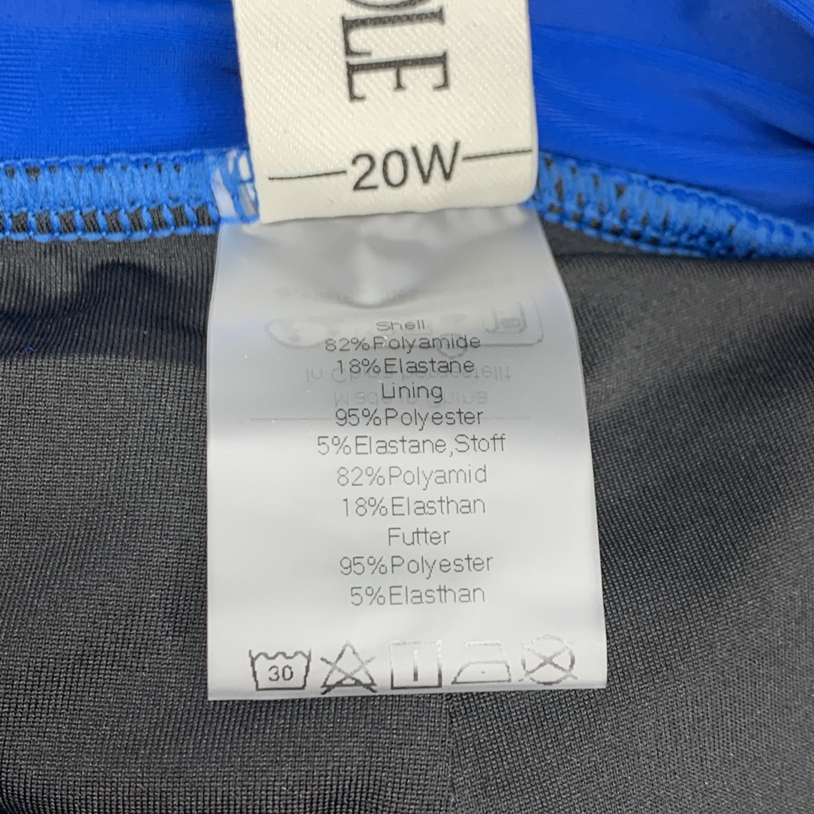 Hanna Nikole Womens Plus Size High Waisted Bathing Swim Suit Skirt Size 20W Blue