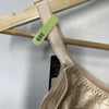 Nude Bali Bra 38B by The Family Flips, double support lace wireless bra with cool comfort design, front view.