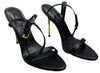 Nine West Womens Reina Black Faux Leather Heels Sandal WNREINA3 Shoes Size 9M