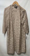 R&M Richards 3-Piece Lace Tank Top and Pant Set with Sheer Lace Jacket Size 16W