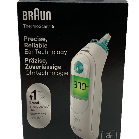 Braun ThermoScan 6 Digital Ear Thermometer IRT6515MNLA White for Adult/children