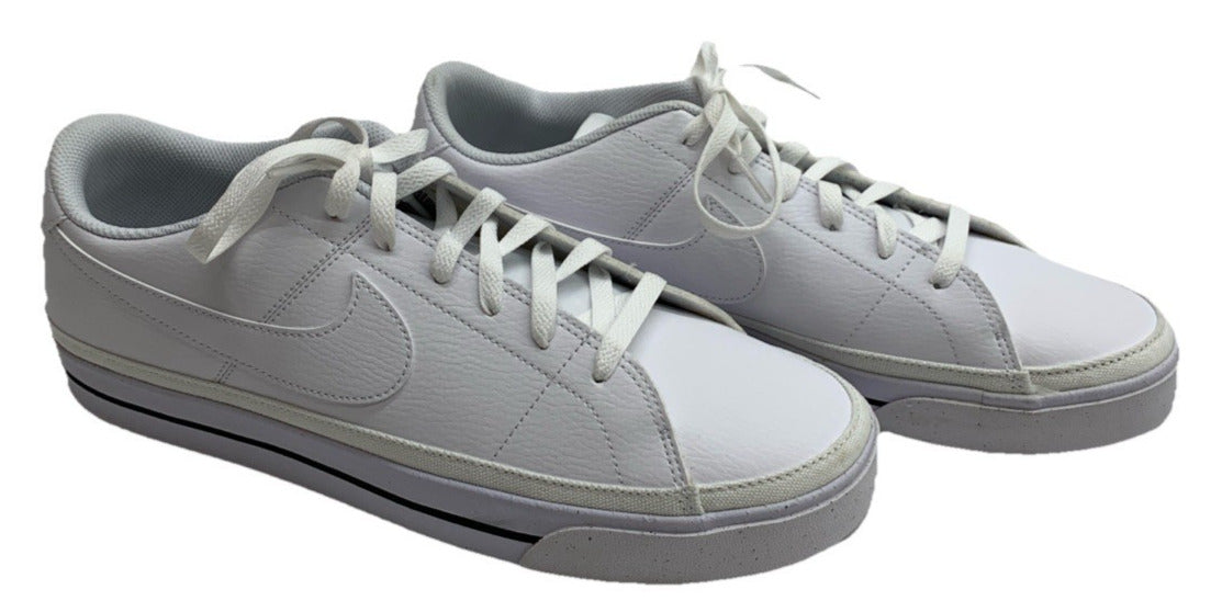 Nike Court Legacy Next Nature Triple White Shoes DH3162-101 Size 12 Men Lace-up
