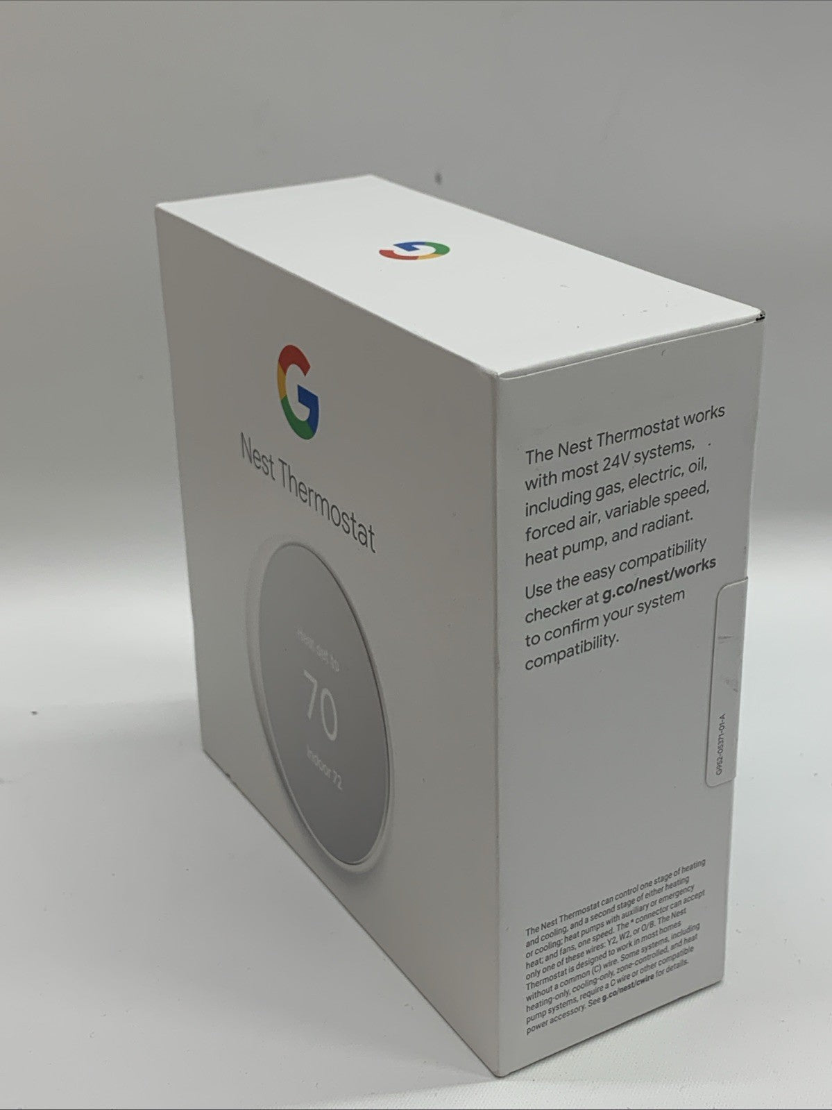 Google Nest Thermostat Smart Thermostat for Home Programmable Wifi GA01334-US