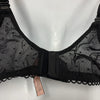 DOBREVA Women's Sexy Lace Bra Underwire Balconette Unlined Demi Sheer Black 42D