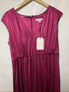 Dress The Population Krista Plunge Neck Side Slit Dress Maxi Size XL Sleeveless