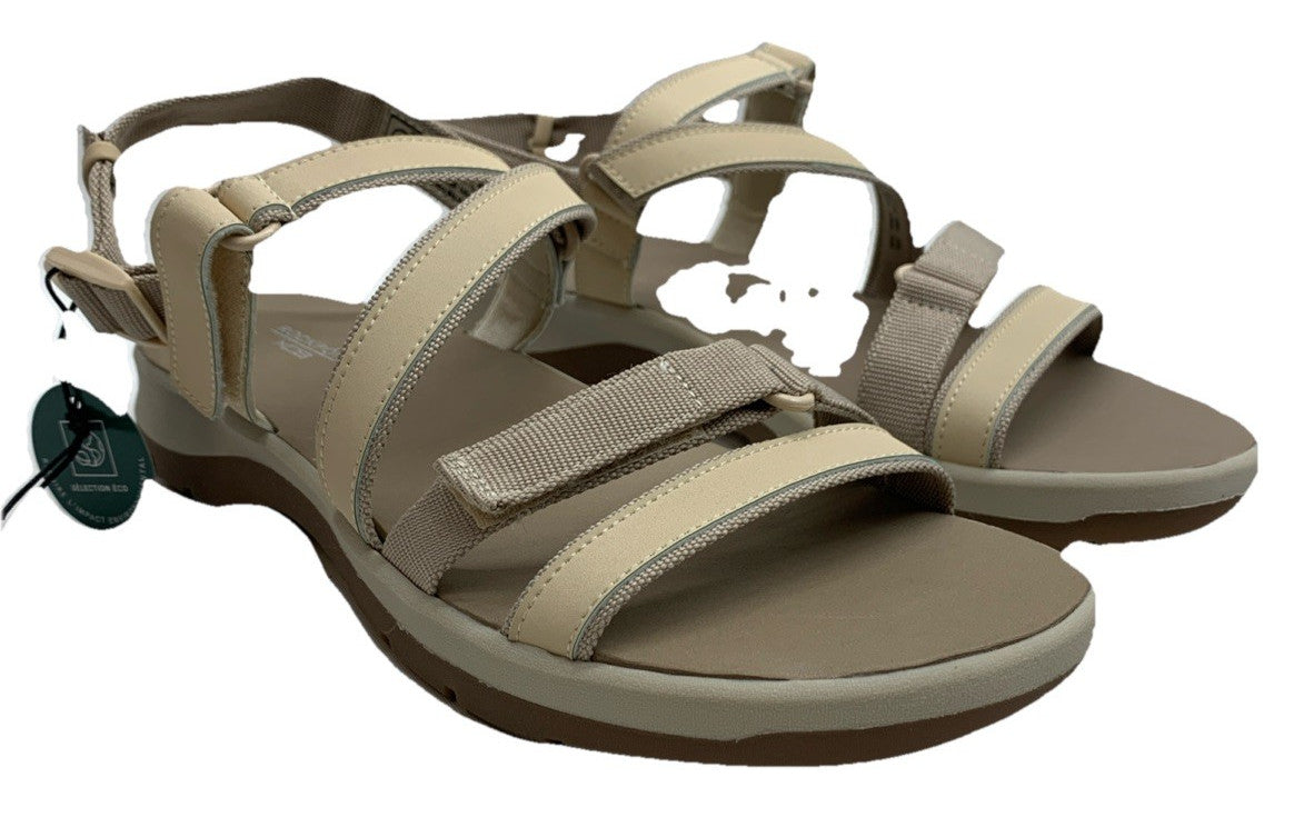 Rockport Trail Tech Sandals Women's 9.5 M Beige Vanilla Open Toe C18153 Buckle