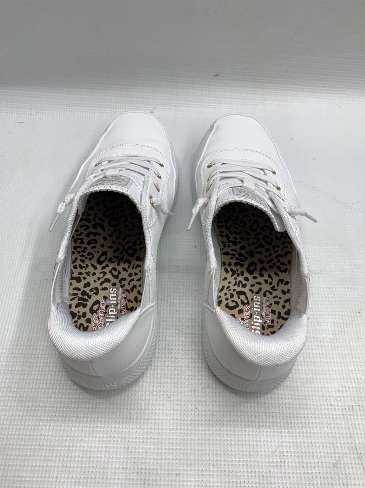 Bobs from Skechers 114456 Memory Foam Casual Slip On Sneaker Choose 8.5 White