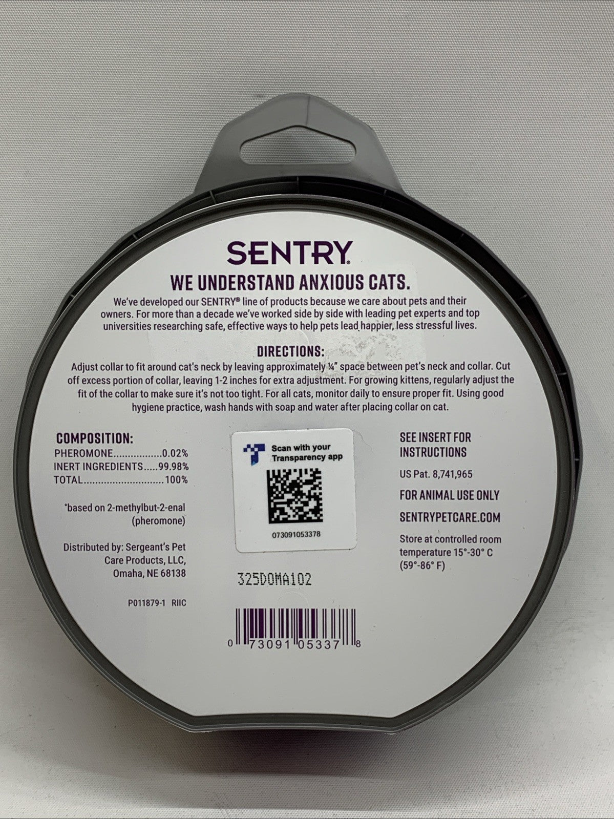 Sentry Calming Collar for Cats, Long-Lasting Pheromone Collar Helps Calm Cats