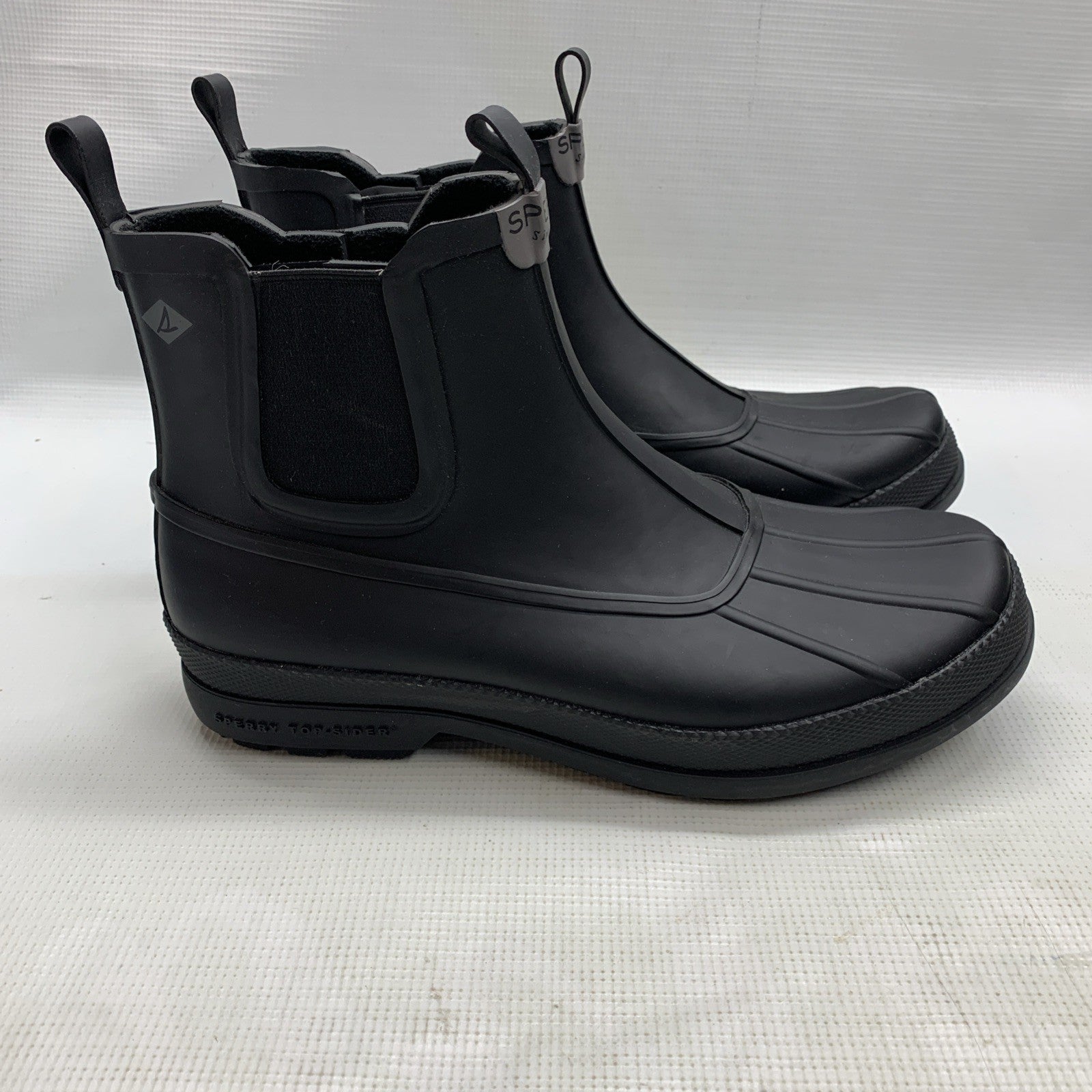 Sperry Top-Sider Mens Cold Bay Black/Grey Rubber Chelsea Boots Size 10.5 Slip-on