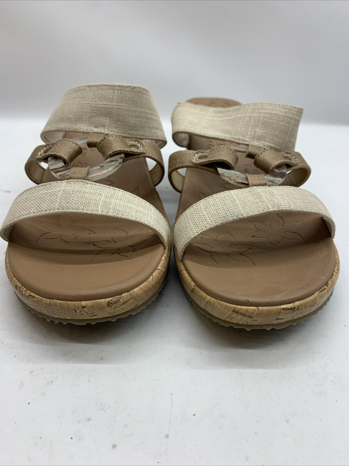 Skechers Women's Beverlee Sail Away Sandals Size 13 Tan Open Toe Slip-on Brown