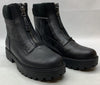 Zodiac Women's Soren Combat Ankle Boot Size 7.5 Black Leather H8103L1001 Block