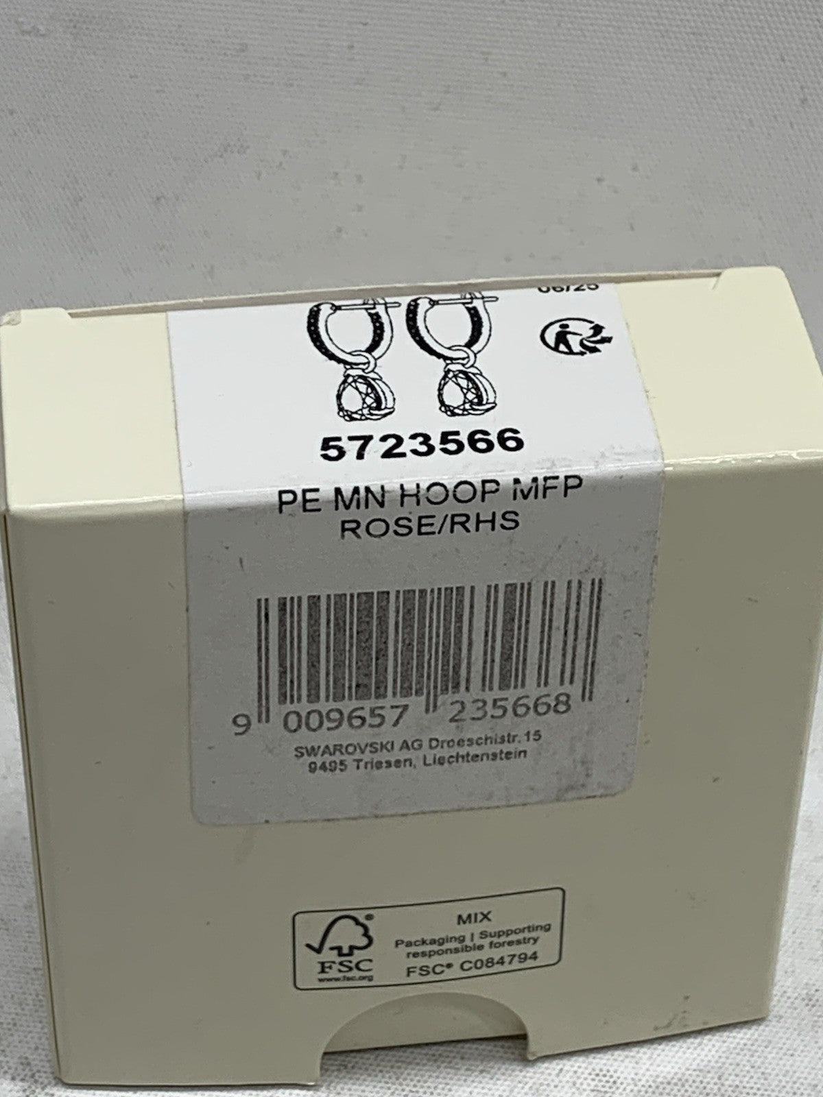 Swarovski Women's Stilla Attract Drop Earrings Pear Cut 5723566 Rose Jewelry