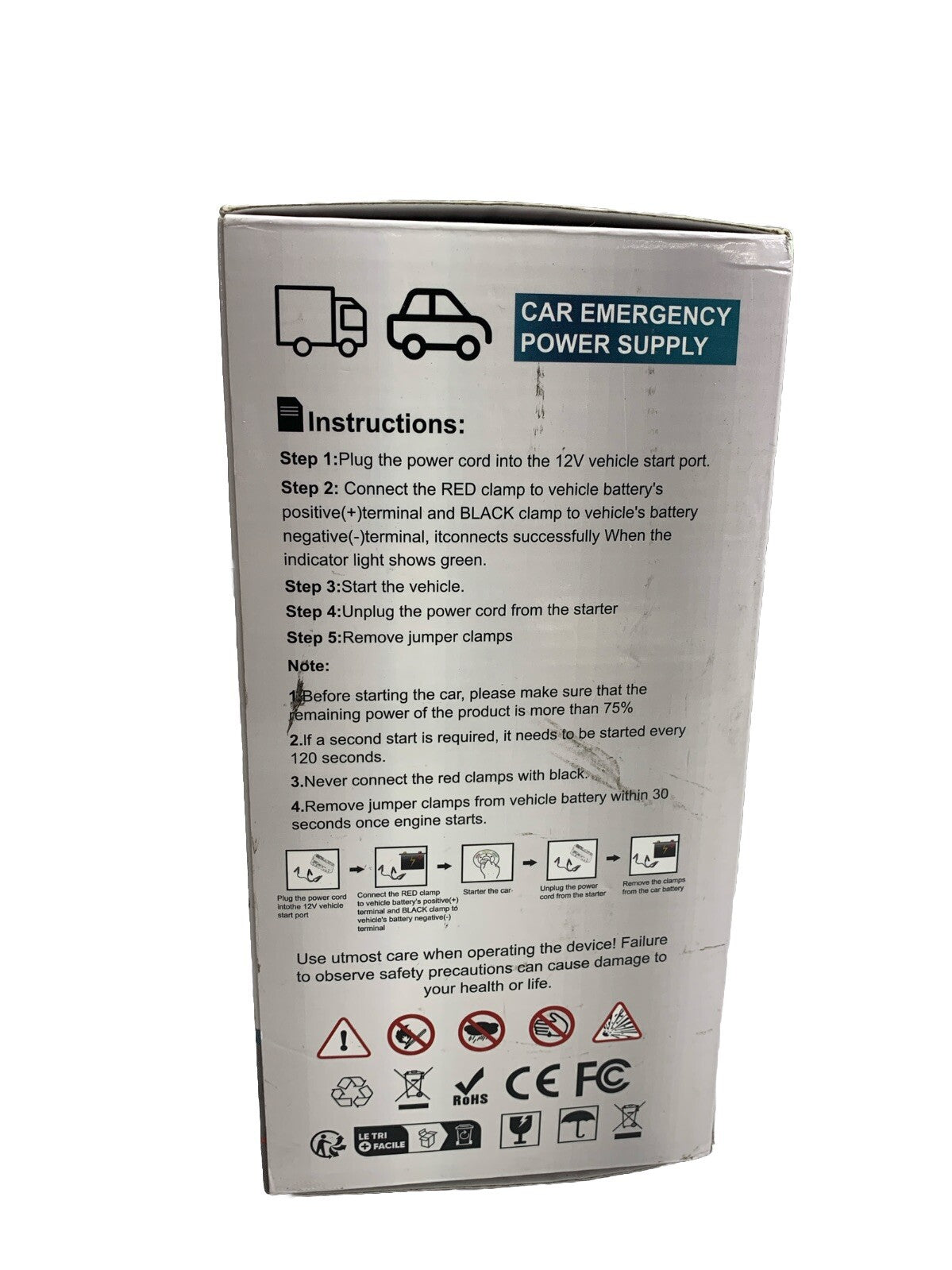 Gillaway Car Jump Starter With Air Compressor 4 In 1 Multi Task Device 12V 4in1