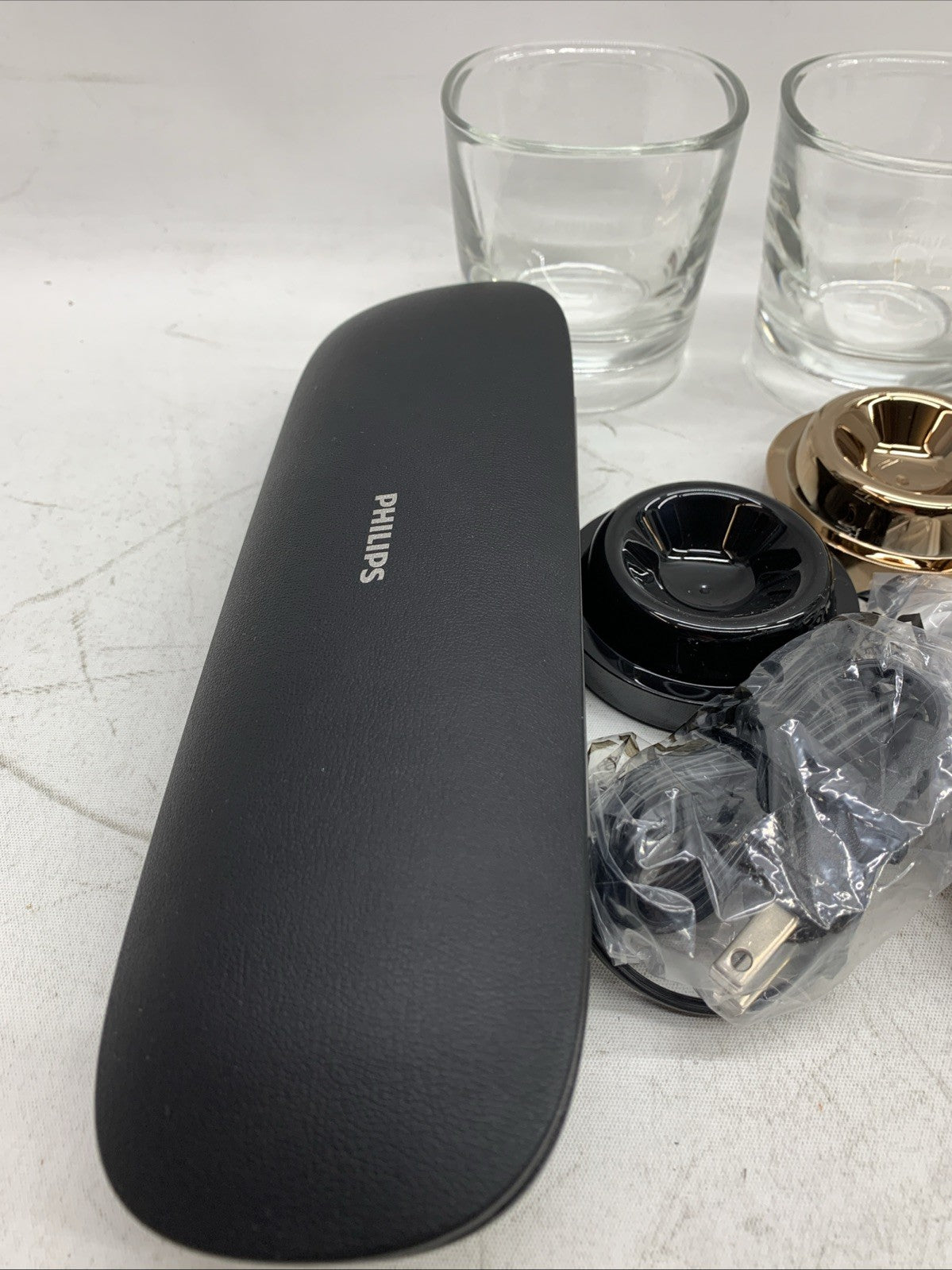 Philips Sonicare Diamond Clean Glass Cup RG/Black Charging Base Charging Case