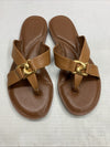 Aerosoles GAIA Tan Leather 293 Sandal Size 6.5M Open Toe Crisscross Strap Slipon