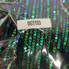 Green Grace Karin bodycon cap sleeve sequin party dress with V-neck for women, size small, elegant and fitted for special occasions.