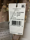 Adrianna Papell Womens One Shoulder Beaded Dress Party Cocktail Size 14 Stone