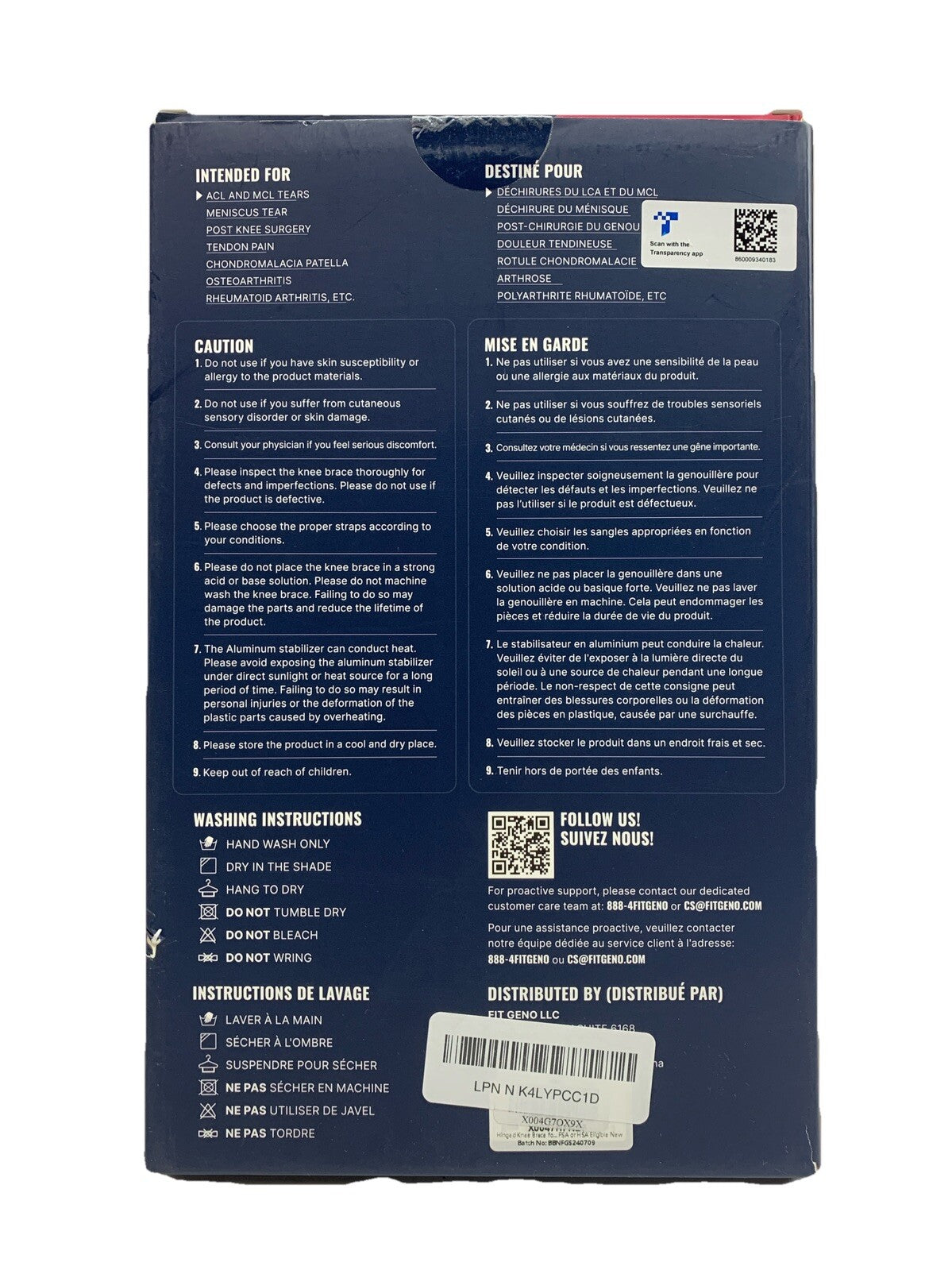 Fit Geno 3-In-1 Hinged Knee Brace One Size Fits Most S-L Orthopedic For Injury