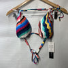 La Blanca women's slice printed halter bikini top in size 6, featuring colorful swimwear with halter straps and supportive fit.
