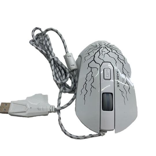 Magegee Gaming Keyboard (K1) and Mouse (G6S) Combo Set: Wired Backlight White