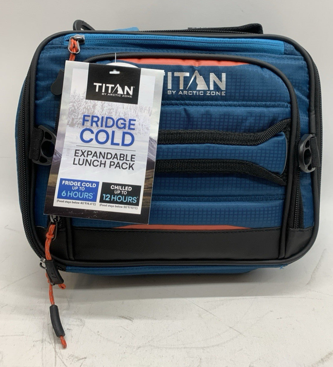 Titan High Performance Fridge Cold Expandable Insulated Lunch Box Bag - Blue
