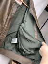 Levi's Mens Faux Leather Varsity Bomber Jacket Size L Long Sleeve LM2RU096 Brown