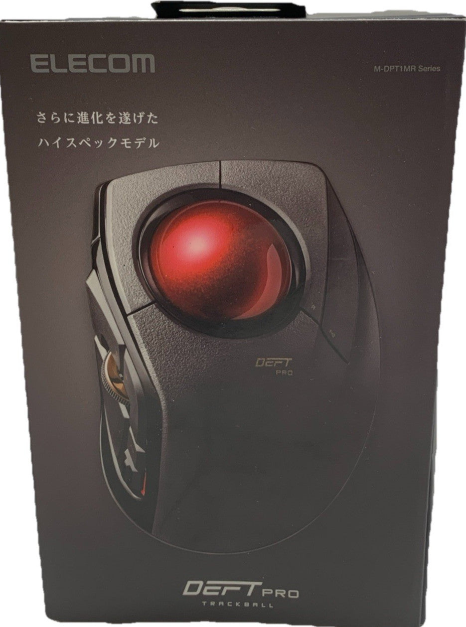ELECOM DEFT PRO Trackball Mouse Optical 8 Buttons DPI Switch Black Red