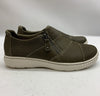 Clarks Womens Caroline Grace Shoes Olive Suede Size 8.5M Round-toe Comfort Flats
