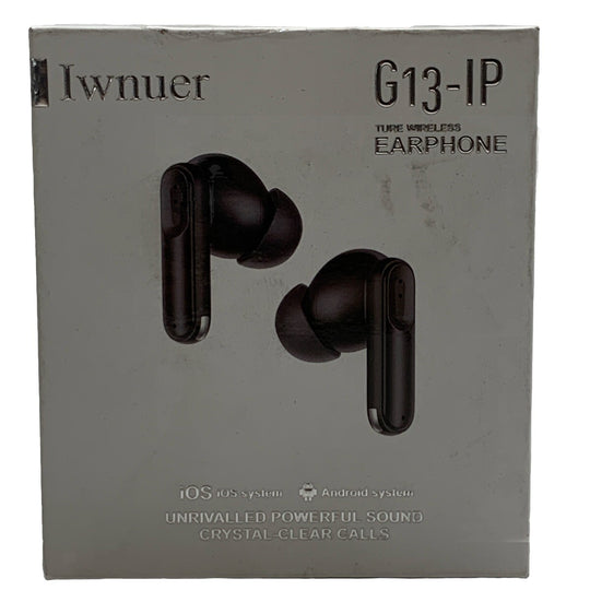 Wireless Earbuds Bluetooth 5.4 Headphones 42H Long Playtime LED Power Black