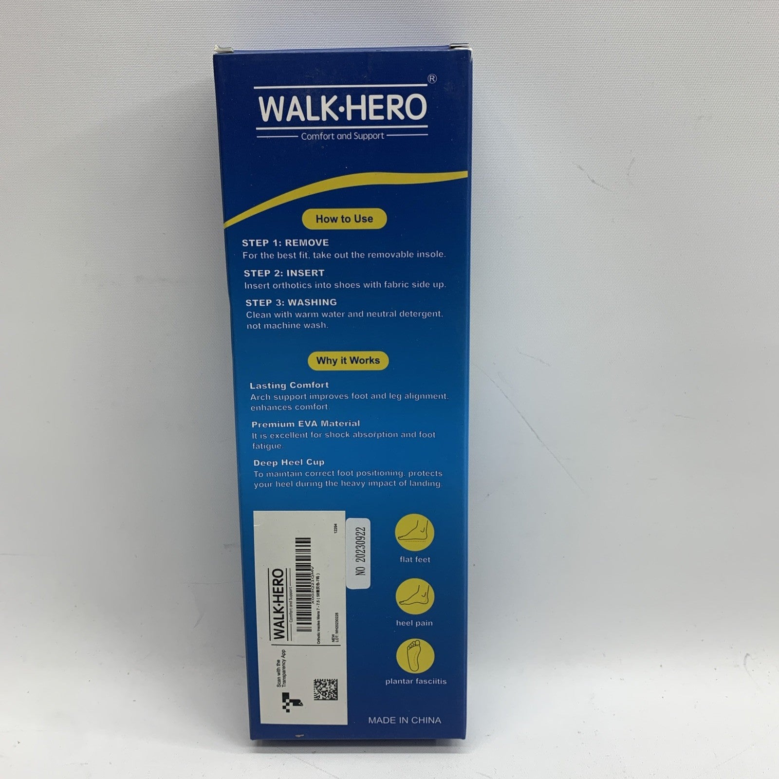 Plantar Fasciitis Feet Insoles Arch Supports Orthotics Inserts Relieve Flat Feet