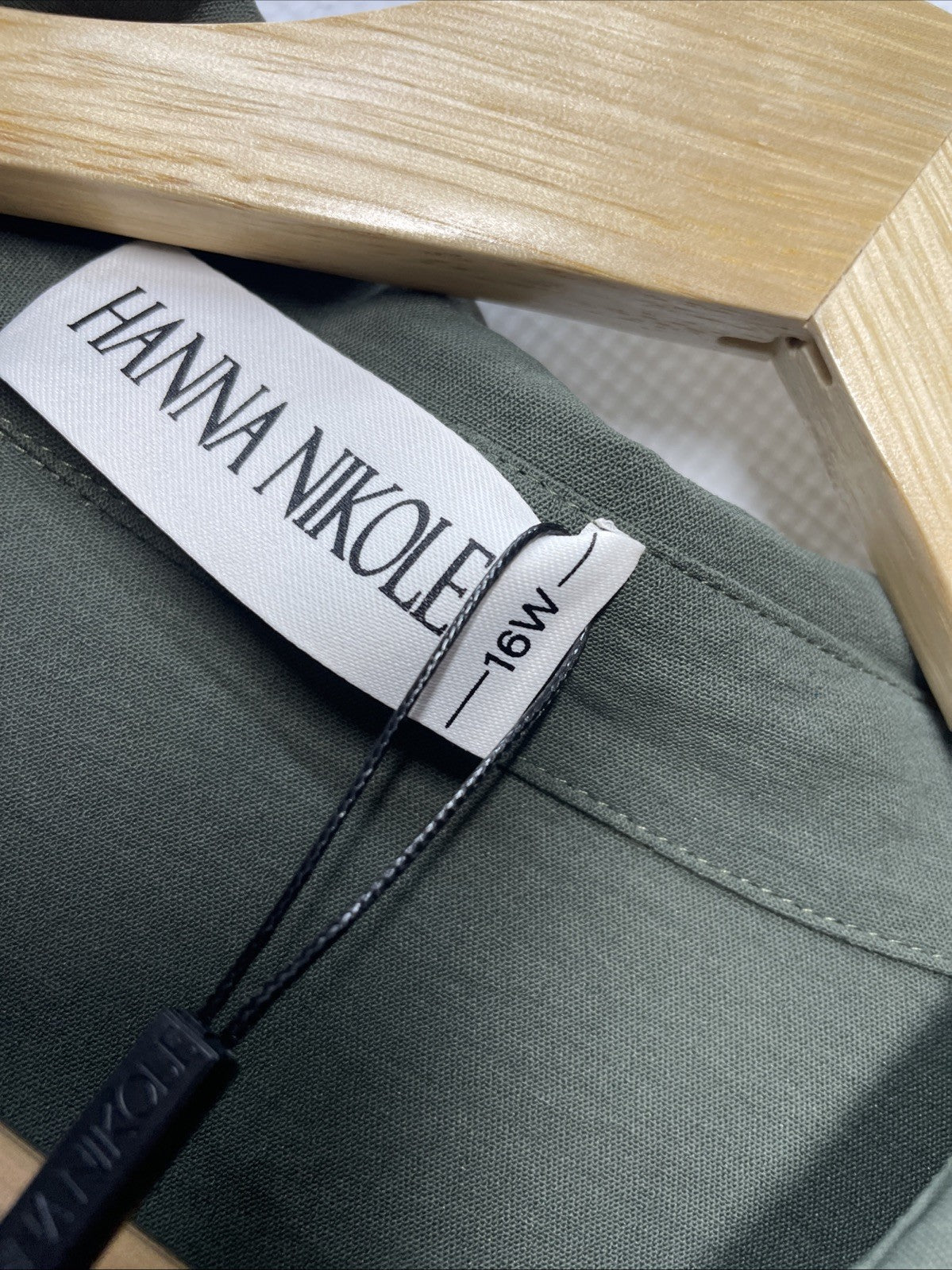 Hanna Nikole Women Plus Size Fall Dresses 2024 Casual Long Sleeve Size W16 Green