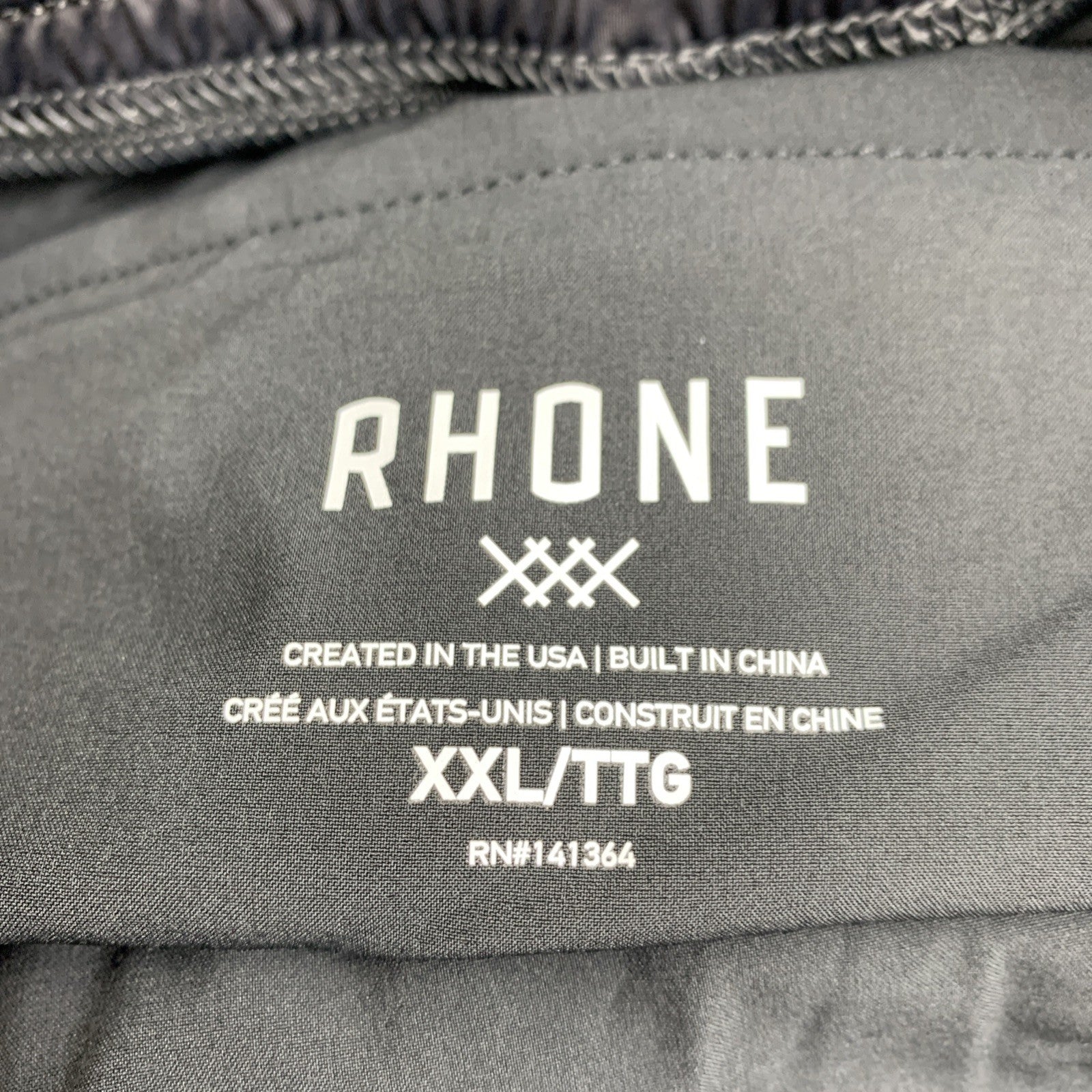 Men’s RHONE Mako Unlined 7” Inseam Stretch Black Anti-Odor Shorts Size 2XL Black