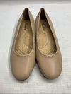 Trotters T2217-130 Dixie Leather Ballet Flat Beige Women's Size 7WW Slip-on Shoe