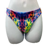 Relleciga Bikini Bottom Neon Floral Cheeky Swim Bottom Gold Detail Underwear S