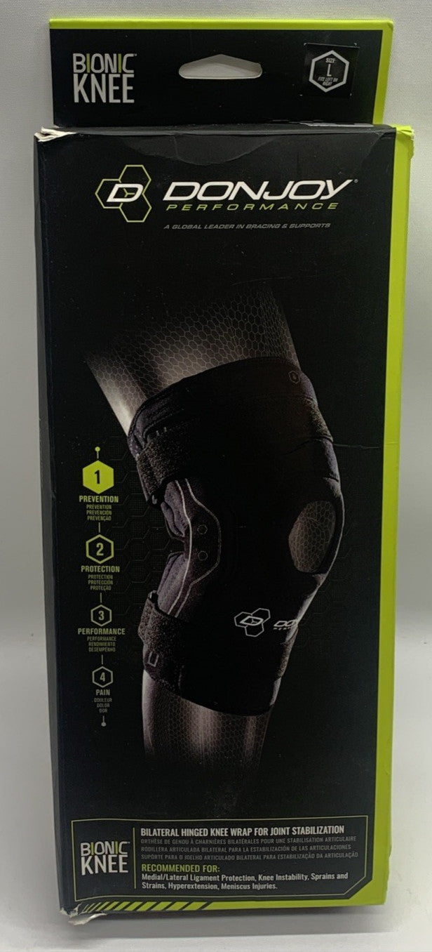 DonJoy Performance Bionic Knee Brace Support Black Size Large fits Left or Right