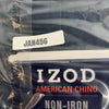 IZOD Mens Flat Front Non Iron Max Straight Fit Chino Jeans Blue 30x32 Long Pants