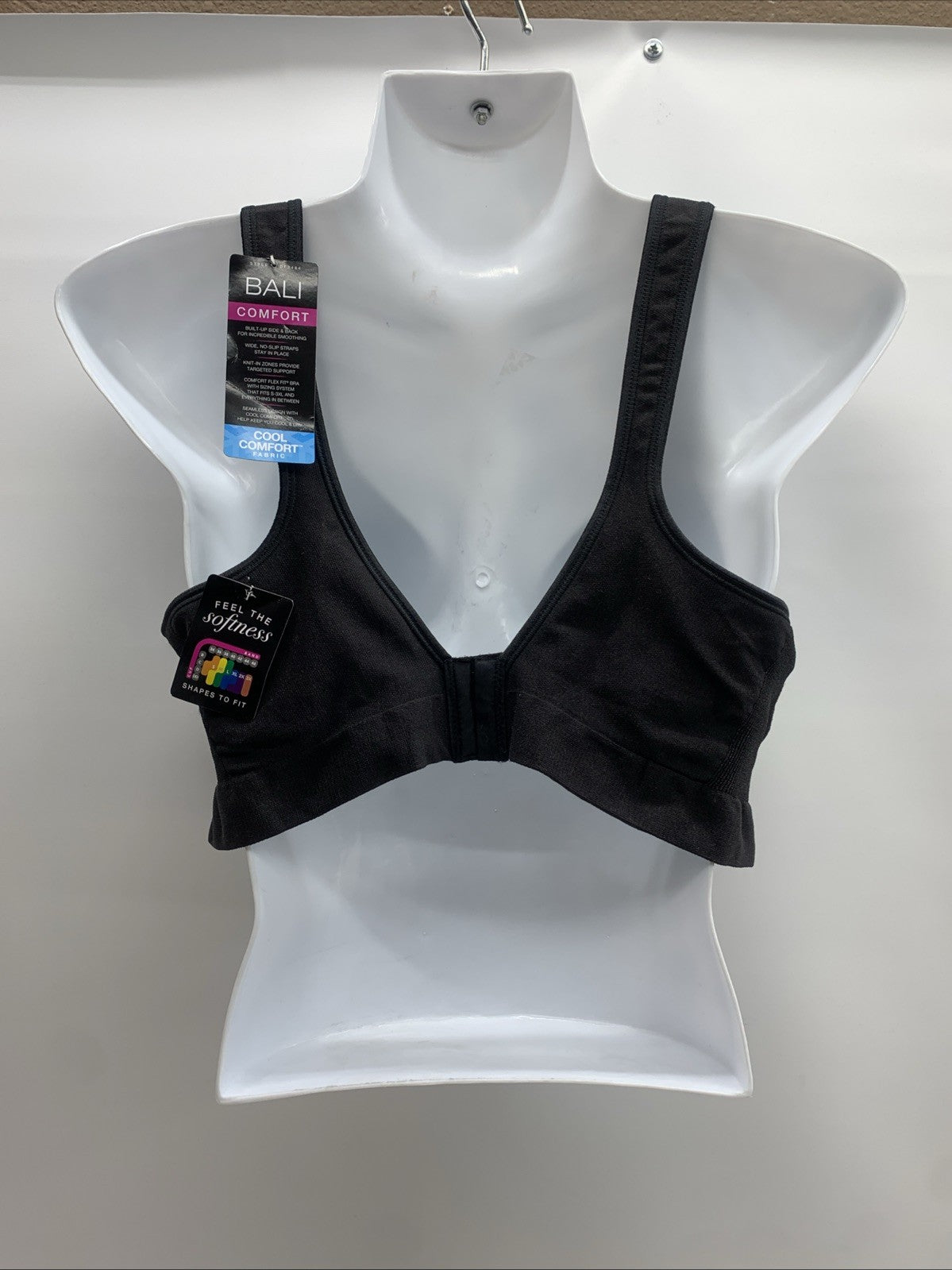 Hanes Smooth Comfort Flex Shapes to Fit Wirefree Bra Style DF3484 Size 2XL Black