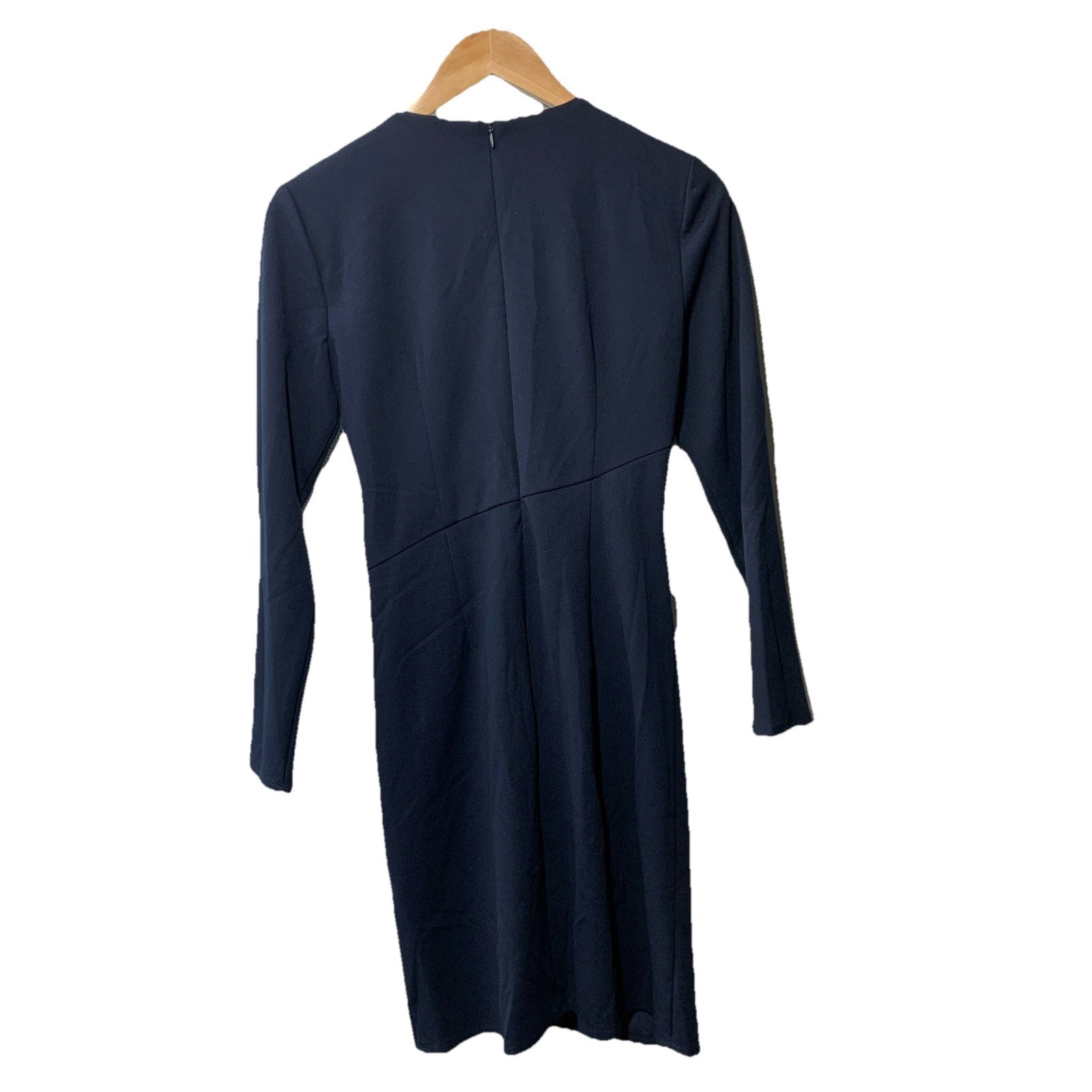 Navy blue Donna Morgan women's long sleeve dress, size 4, suitable for formal, business, or casual occasions.