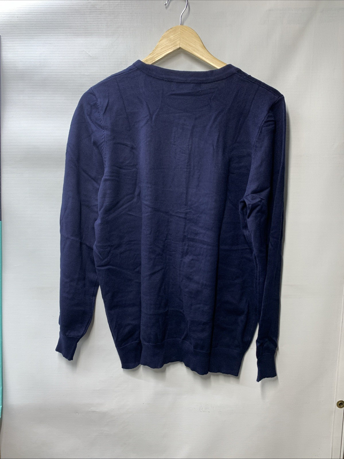 GRACE KARIN Women's Long Sleeve Button Up Cable Knit Cardigan Size L Navy Blue