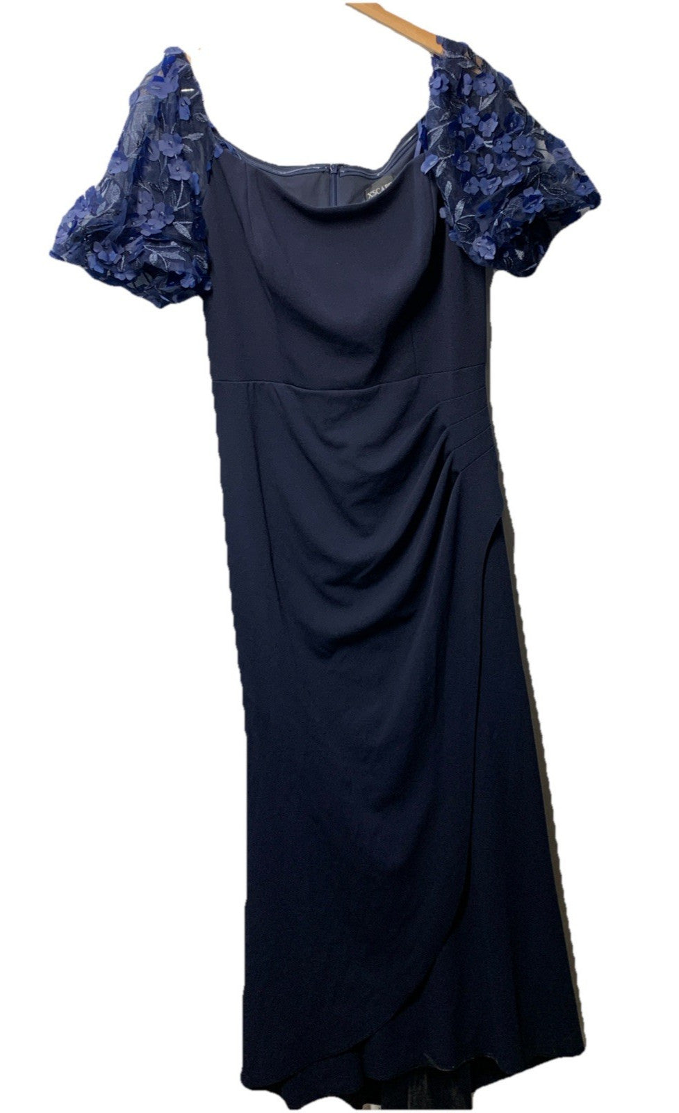 XSCAPE Floral-Sleeve Off-The-Shoulder Formal Prom Party Cocktail Dress Size 14P