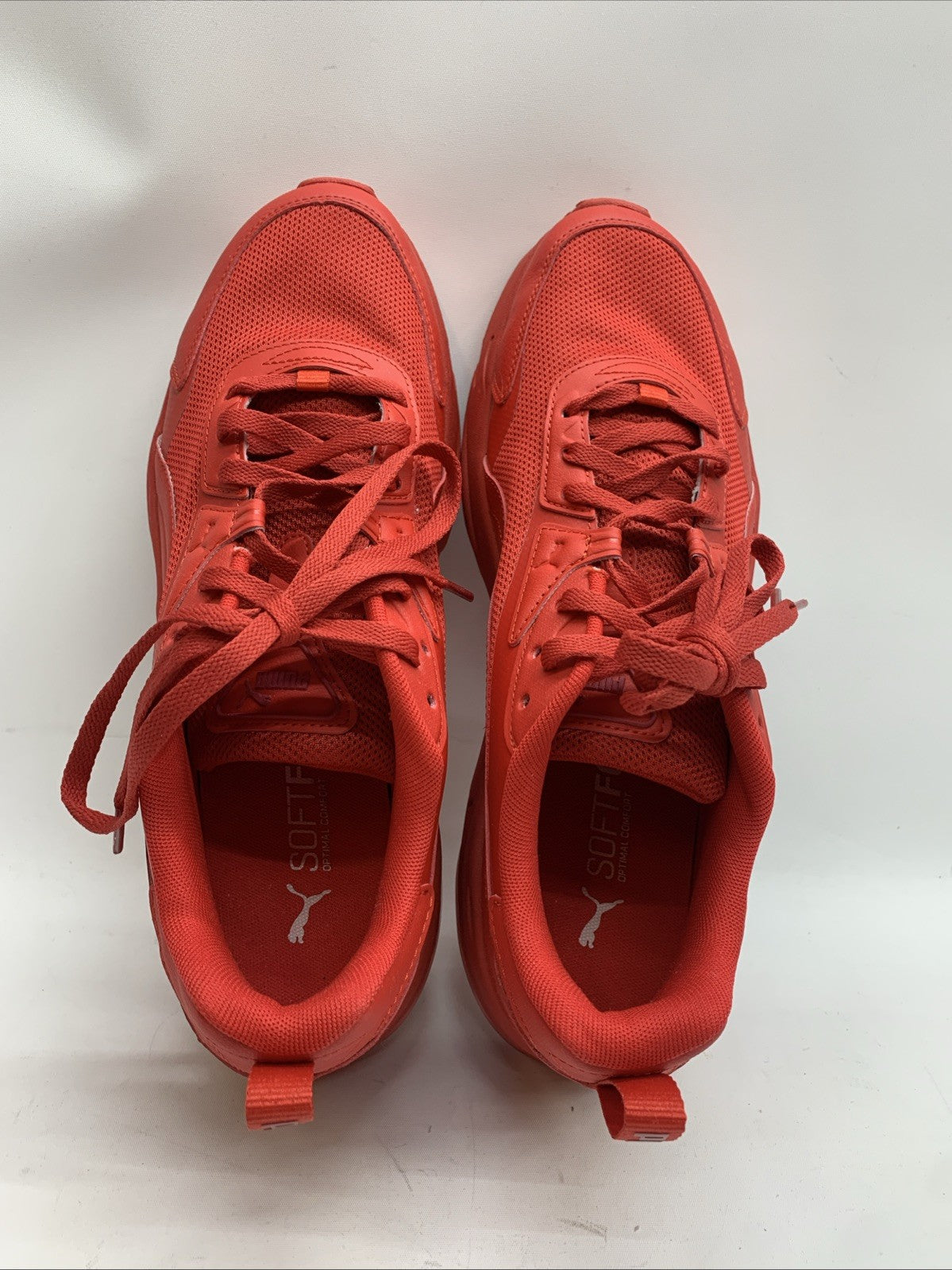 PUMA Men's VIS2K Red/Red Sneakers 392318-25 Size 11.5 Lace-up Classic Shoes